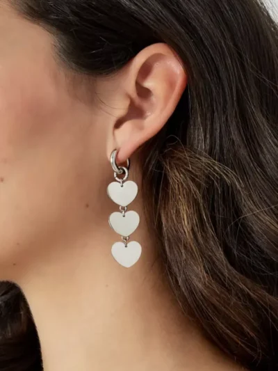 Yehwang Yehwang Oorbellen triple lover | Zilver
