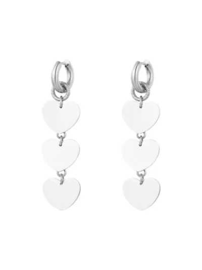 Yehwang Yehwang Oorbellen triple lover | Zilver