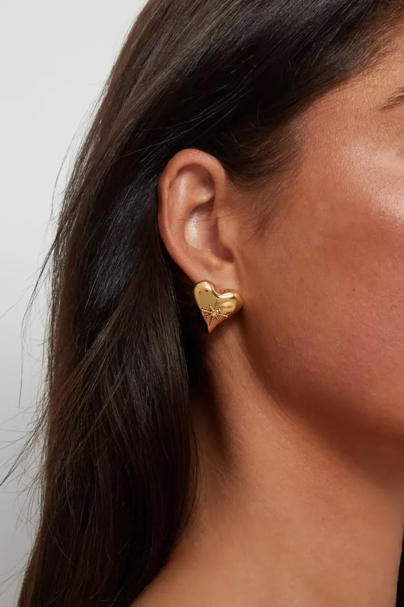 Yehwang Oorbellen way to my heart | Goud 2 Yehwang Yehwang Oorbellen way to my heart | Goud