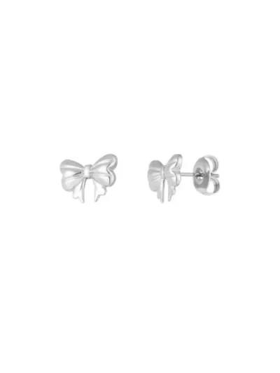 Yehwang Yehwang Oorstuds cute bow | Zilver