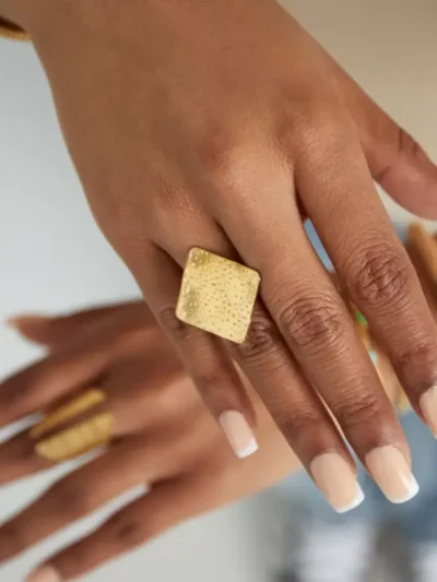 Yehwang Yehwang Vintage statement ring ruit | Zilver