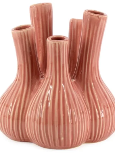 Manoon Manoon Aardewerk tulpenvaas garlic L | Roze