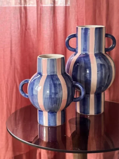 Manoon Manoon Aardewerk vaas Binki S | Blauw