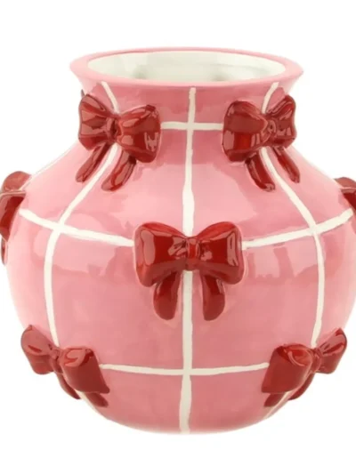 Manoon Manoon Aardewerk vaas bows | Rood