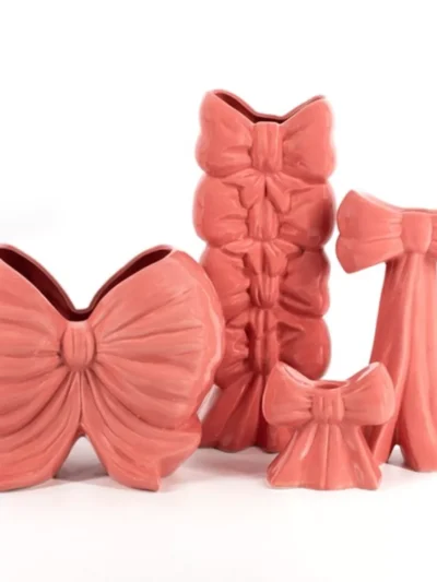Manoon Manoon Aardewerk vaas bows | Roze