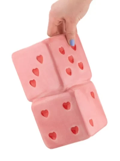 Manoon Manoon Aardewerk vaas dices | Roze