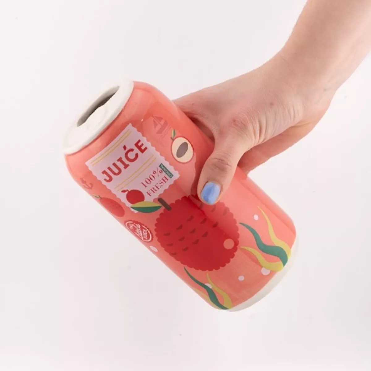 Manoon Aardewerk vaas juice can | Roze 2 Manoon Manoon Aardewerk vaas juice can | Roze