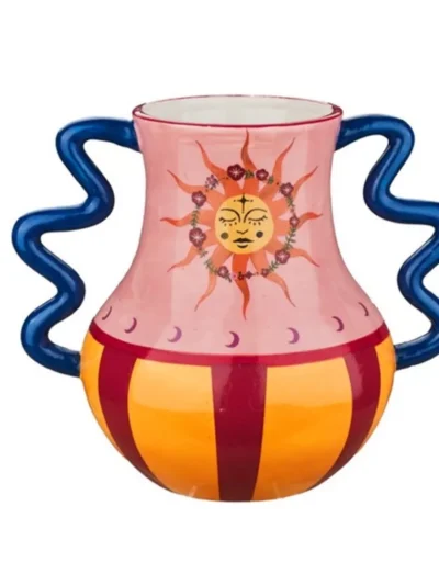 Manoon Manoon Aardewerk vaas solar | Rood