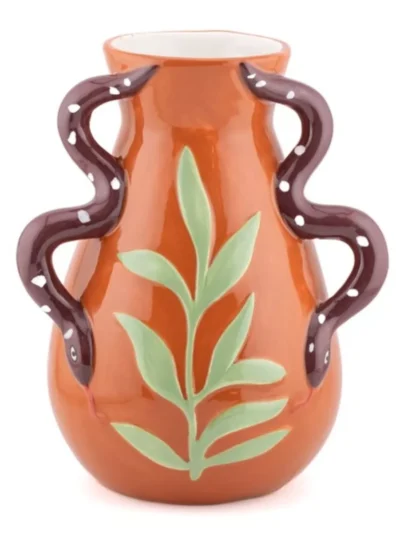 Manoon Manoon Aardewerk vaas Viperis | Oranje