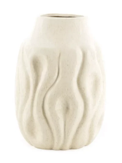 Manoon Manoon Aardewerk vaas waves S | Wit