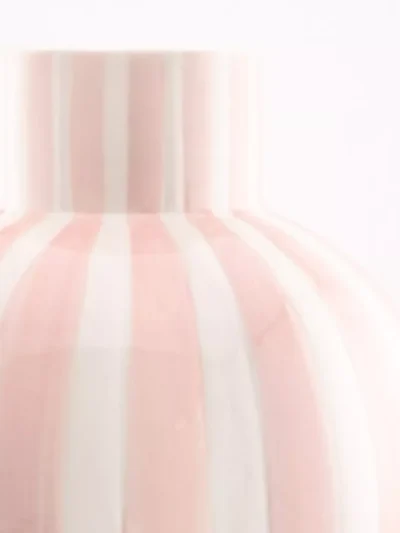 Manoon Manoon Vaas keramiek Orb striped | Roze