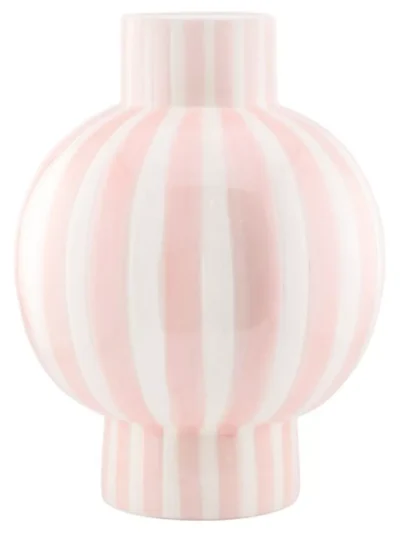 Manoon Manoon Vaas keramiek Orb striped | Roze