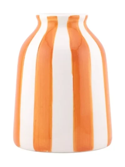 Manoon Manoon Vaas keramiek striped | Oranje