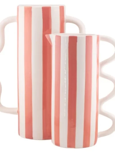 Manoon Manoon Vaas met oren stripe | Roze