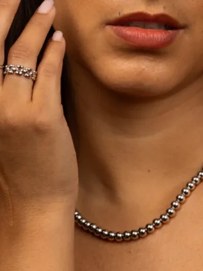 My Bendel My Bendel Brede gevlochten damering | Zilver