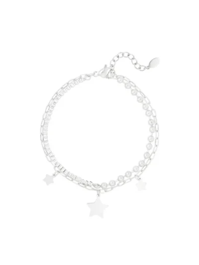 Yehwang Yehwang Dubbele armband shine bright | Zilver
