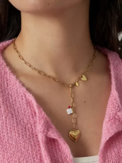 Yehwang Yehwang Ketting clover to my heart | Zilver