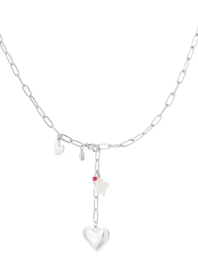 Yehwang Yehwang Ketting clover to my heart | Zilver