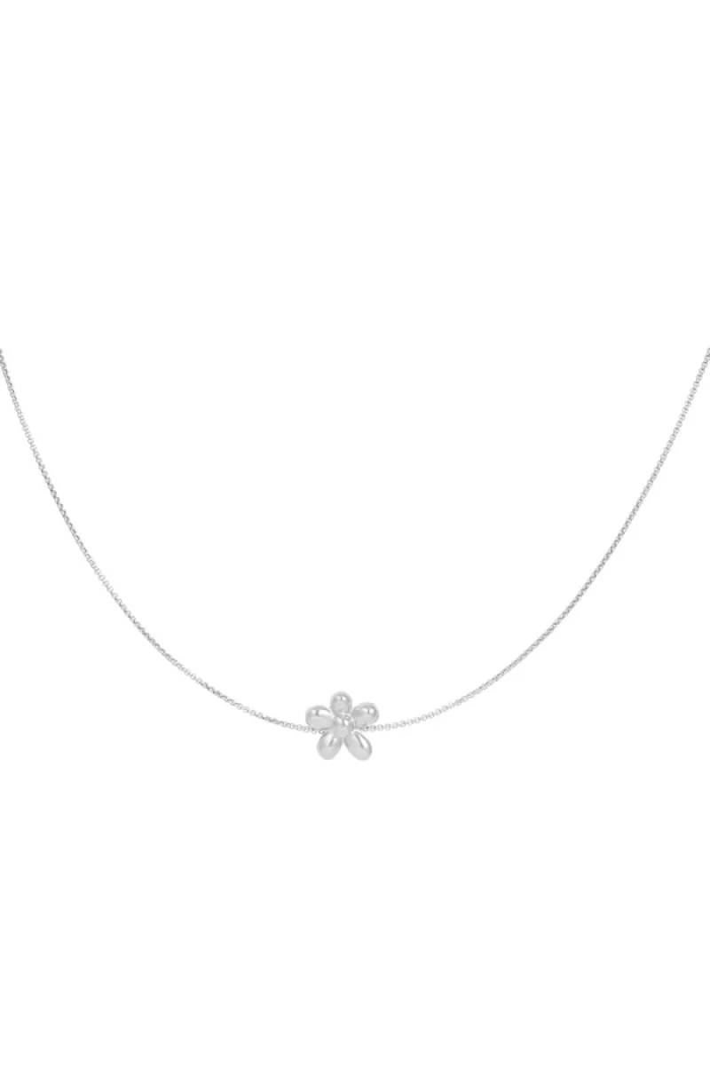 Yehwang Yehwang Ketting puffy flower | Zilver