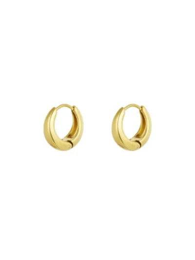 Yehwang Yehwang Kleine basic hoop oorbellen | Goud