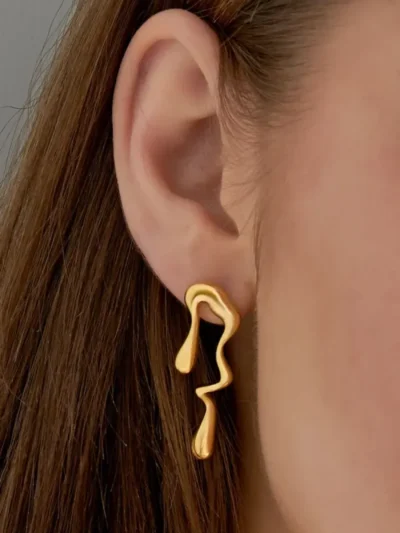 Yehwang Yehwang Oorbellen dripping away | Zilver