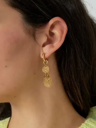 Yehwang Yehwang Oorbellen rose darling | Zilver