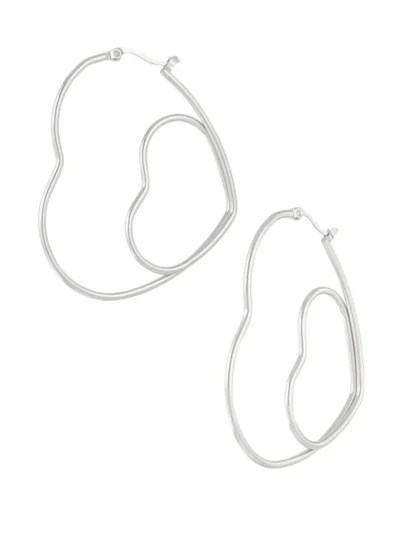 Yehwang Yehwang pair of hearts oorbellen | Zilver