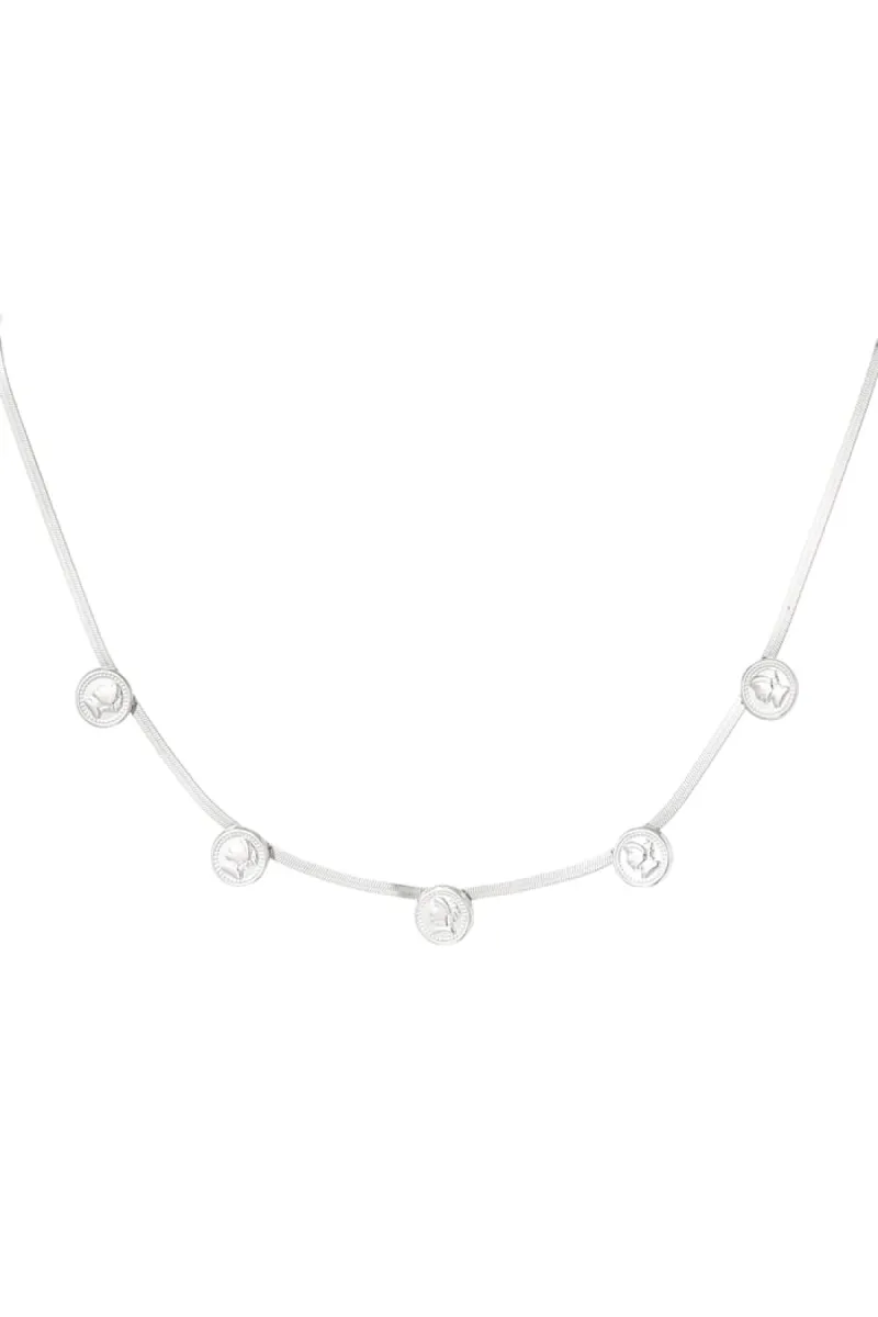 Yehwang Coin Flat chain ketting | Zilver 1 Yehwang Yehwang Coin Flat chain ketting | Zilver