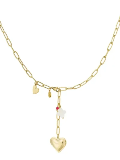 Yehwang Yehwang Ketting clover to my heart | Goud