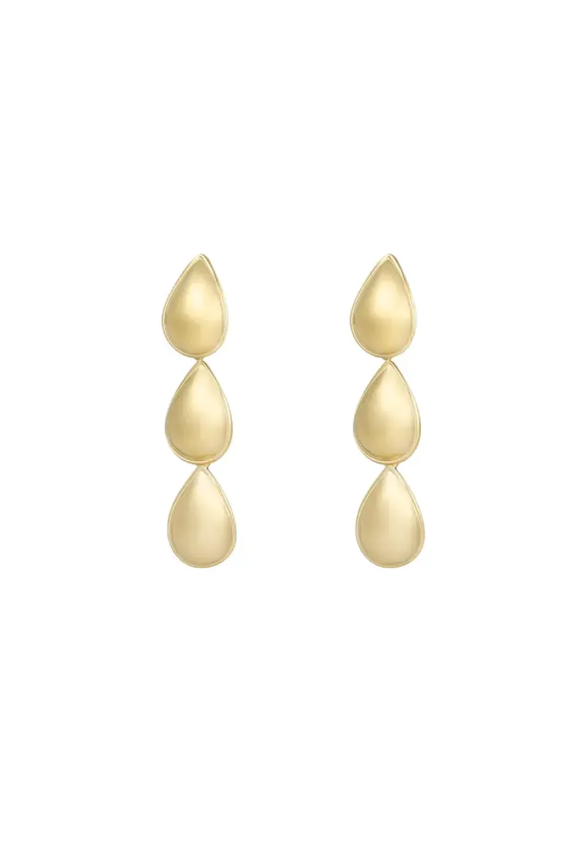 Yehwang Oorbellen triple drip | Goud 1 Yehwang Yehwang Oorbellen triple drip | Goud