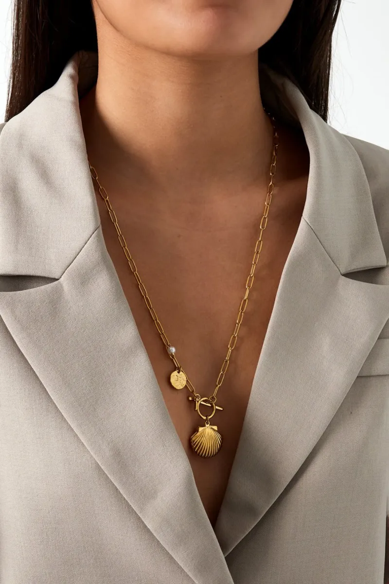 Yehwang Schelpen Ketting | Zilver 2 Yehwang Yehwang Schelpen Ketting | Zilver