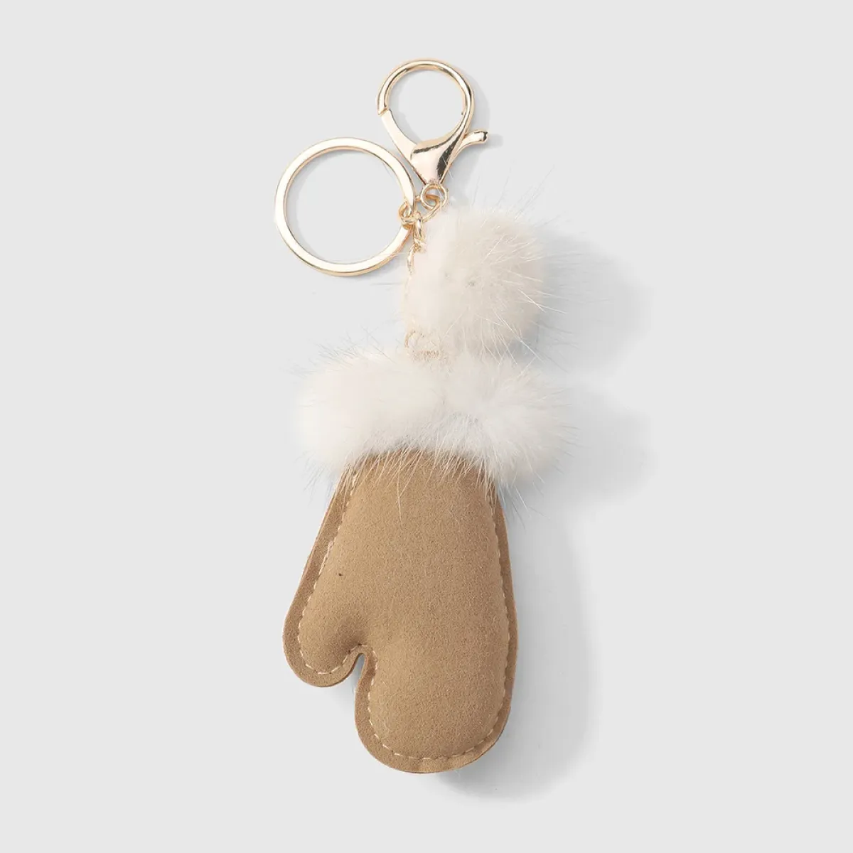 Manoon Mini-pluche handschoen hanger | Bruin 1 Manoon Manoon Mini-pluche handschoen hanger | Bruin