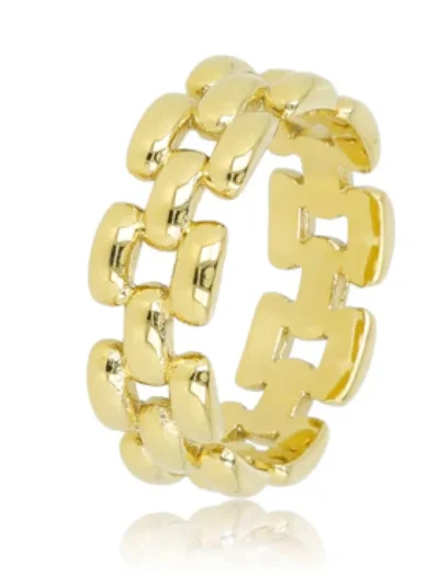 My Bendel My Bendel Brede gevlochten damering | Goud