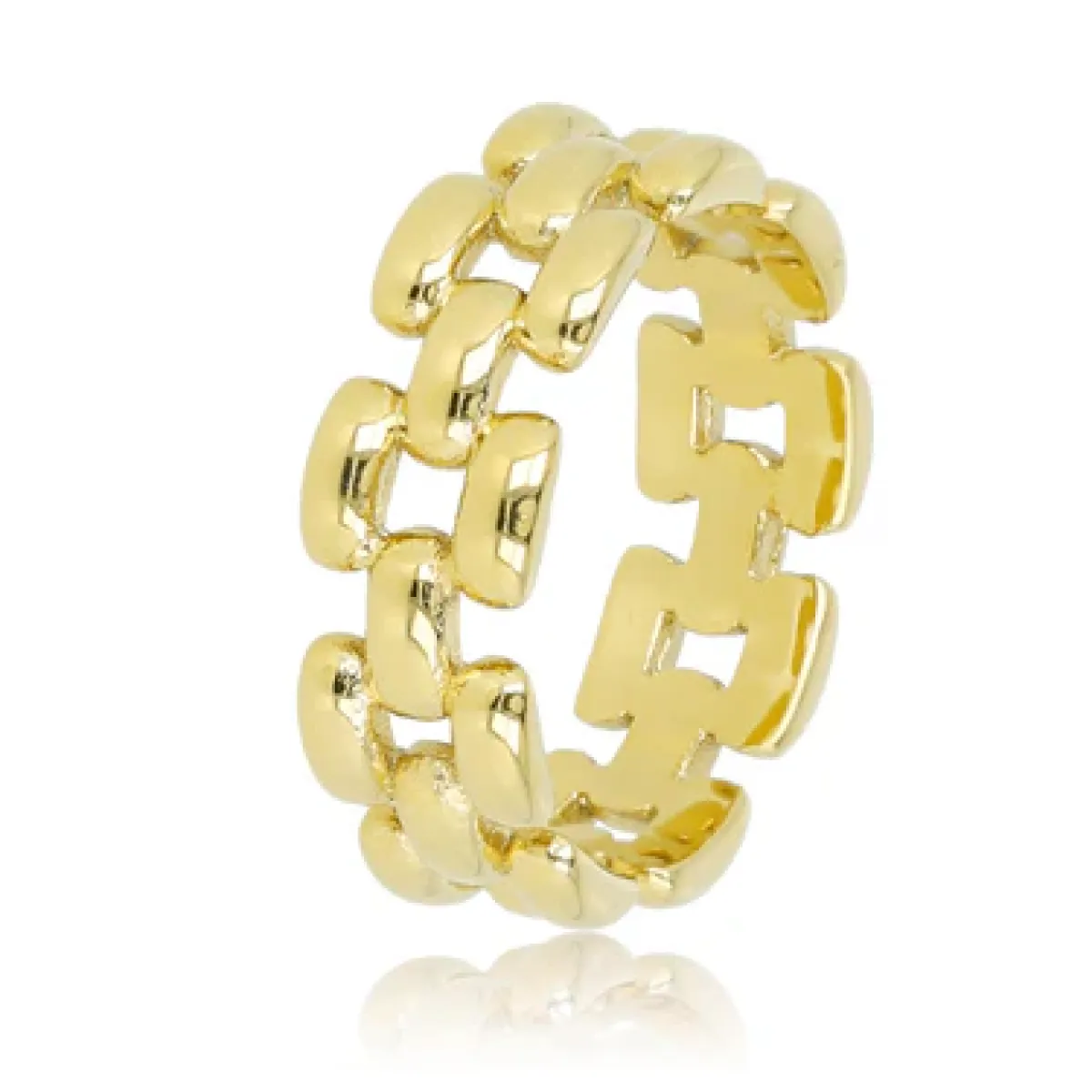 My Bendel Brede gevlochten damering | Goud 1 My Bendel My Bendel Brede gevlochten damering | Goud