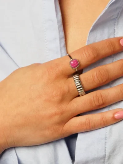 My Bendel My Bendel Ring met ribbels | Zilver
