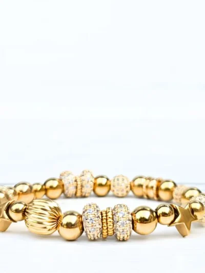 LabelSix LabelSix Kralenarmband amazing sparkles | Goud