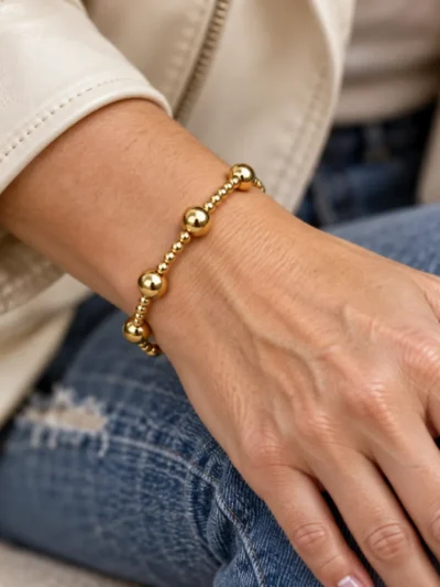 LabelSix LabelSix Kralenarmband Dots | Goud