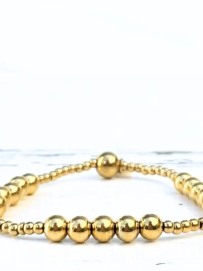 LabelSix LabelSix Kralenarmband Label Six fifth | Goud
