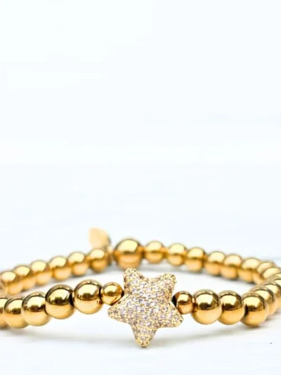LabelSix LabelSix Kralenarmband Sparkling Star | Goud