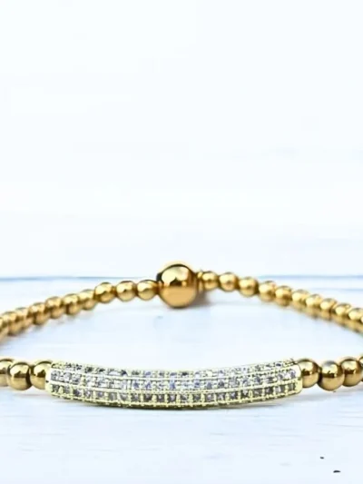 LabelSix LabelSix Kralenarmband Sparkling Tube | Goud