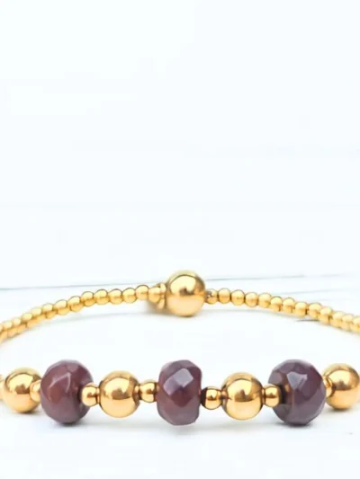LabelSix LabelSix Kralenarmband Triple Facet | Goud