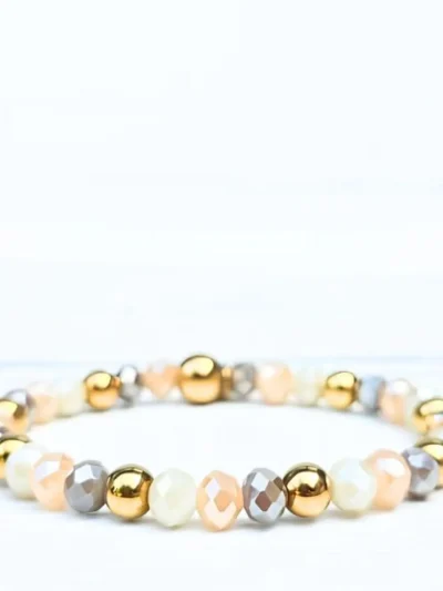 LabelSix LabelSix Kralenarmband Triple Nude | Goud
