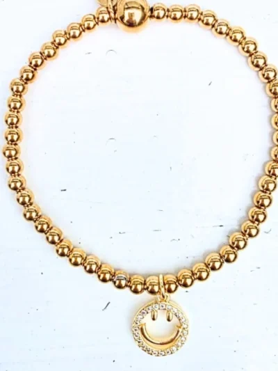 LabelSix LabelSix Sparkling Smile kralenarmband | Goud