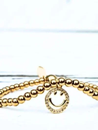 LabelSix LabelSix Sparkling Smile kralenarmband | Goud