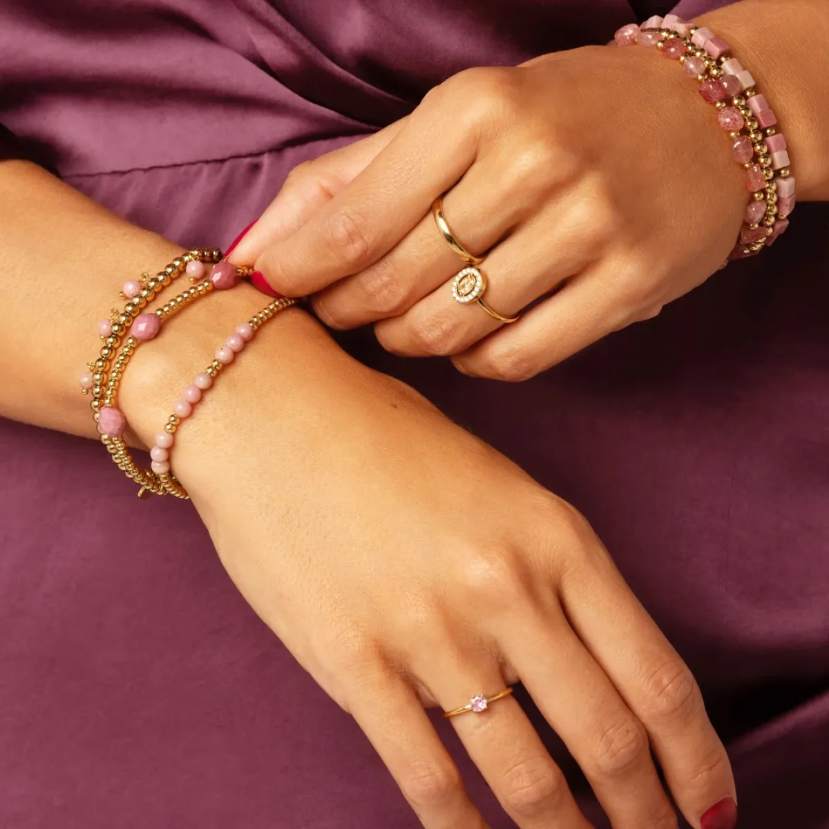 My Bendel Armband Bedels Rhodoniet | Goud 2 My Bendel My Bendel Armband Bedels Rhodoniet | Goud