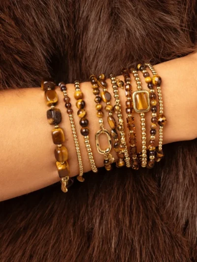 My Bendel My Bendel Armband Bedels Tiger Eye | Goud