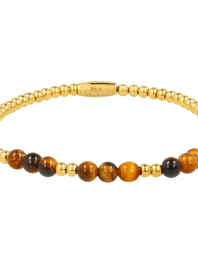 My Bendel My Bendel Armband geslepen Brown Agate | Goud