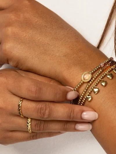 My Bendel My Bendel Armband met Harten bedels | Goud