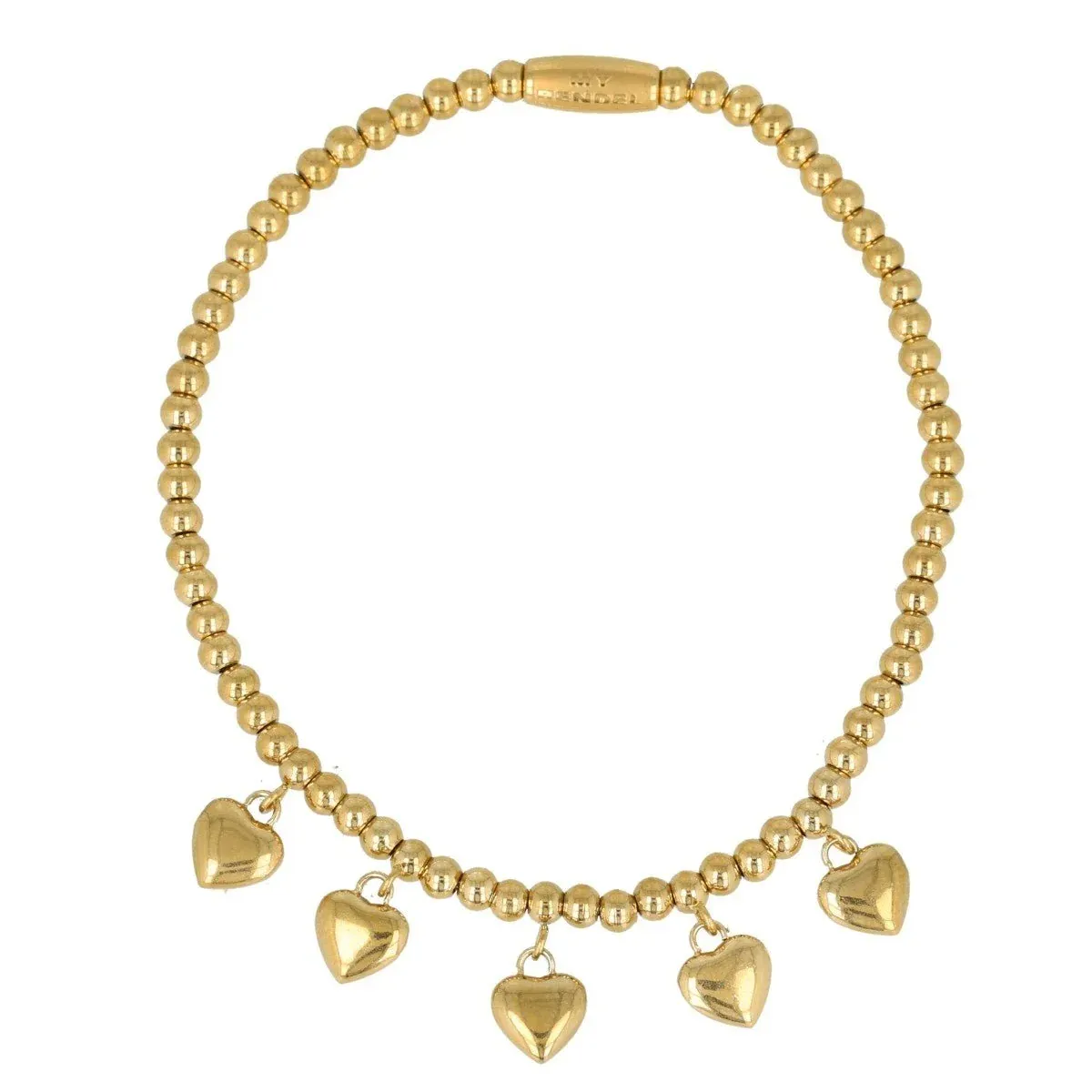 My Bendel Armband met Harten bedels | Goud 1 My Bendel My Bendel Armband met Harten bedels | Goud
