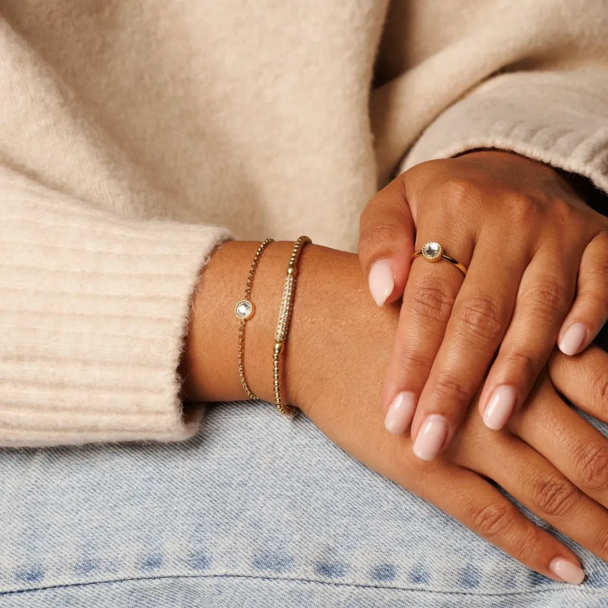 My Bendel Armband met Zirkonia Bedel | Goud 2 My Bendel My Bendel Armband met Zirkonia Bedel | Goud